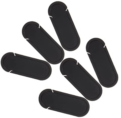 FUNNETOYU 6 Piezas Cubiertas Deslizantes para Cámara Portátil y Tablet Cubre Webcam Privacidad Fácil de Usar Protección contra Diseño Negro Compatible con Laptops y Móviles