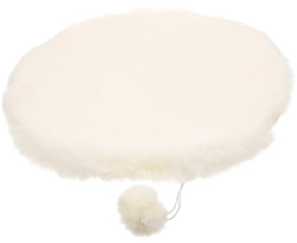 NOLITOY Haustier Schlafkissen Rund 40cm aus Plüsch rutschfest Warm Katzenbettmatte für Winter Katzen und Kätzchen