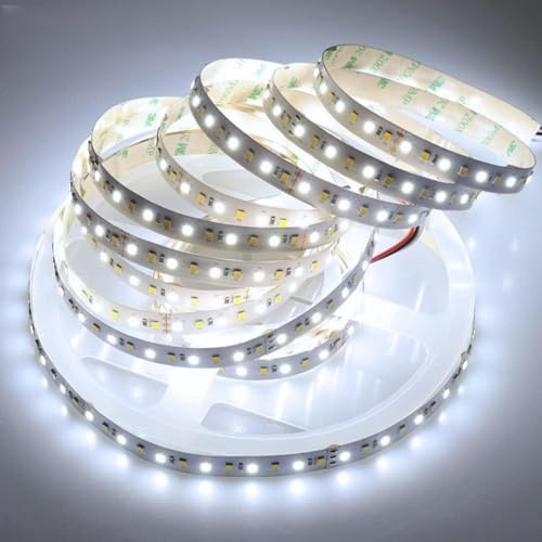 Evotrade Striscia LED 24V al Metro – 3000K/4000K/6000K, Luce Continua e Uniforme, Taglio Ogni 50mm, CRI ≥85, 12W/m, Alta Luminosità per Interni – Venduta a Metro (3000K - Luce Calda)