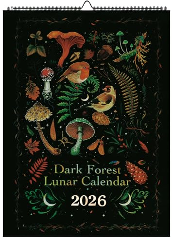 2026 Dark Forest Calendar, Lunar Calendar Colorful Waterink Wall Calendars Wheel Gifts With 12 Original Illustrations for Home and Office Decoration 11.5 x 8.3
