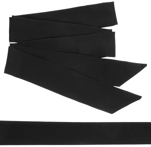 BESTonZON Cinturón de Chiffon para Vestidos de Mujer de Lazo Elegante Elaboración Cuidadosa Negro y Diseño de Color Sólido para Uso Formal