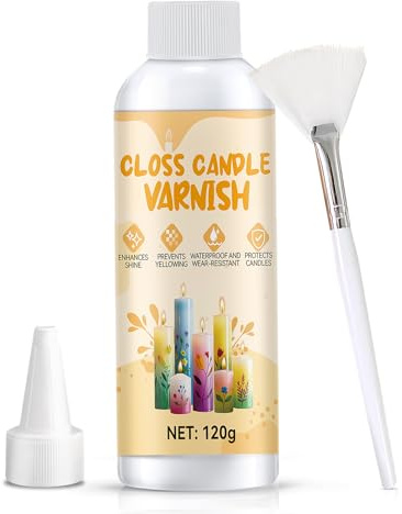 NoxGule Acrylic Varnish,Clear Varnish, Gloss Varnish, Enhances Shine, Waterproof, Varnish for Protecting and Decorating Candles, Canvas, Wood, and Crafts, 120g
