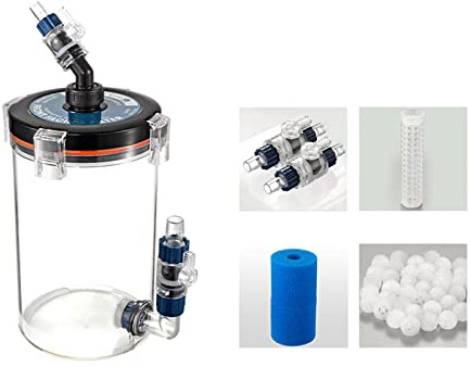 alloneslife Filtro esterno per acquario con supporti gratuiti Silenzioso Nessuna perdita Alta Efficenfy filtrazione biochimica per acquari Filtro esterno per acquario