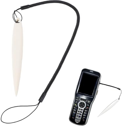 Plyisty Resistiv Stylus Penna, PDA POS Pekskärmspenna med Anti-förlorat Fjäderrep, för Detaljhandel och Lagerinventering, Repsäker Spets Ingen Laddning Krävs (Vit)