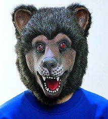 Vollkopfmaske Bär Latex Karneval Fasching Maske neu