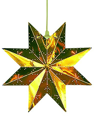 Star 799-00 Classic - Stella con picchetto E14, in ottone, 28 x 28 cm, colore: Oro