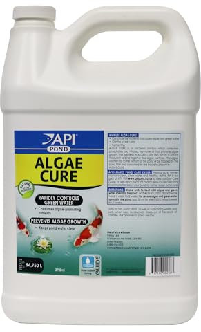 API POND ALGAE CURE Control Solution, Safe For Pets When Used As Directed, 3.8 L Bottle