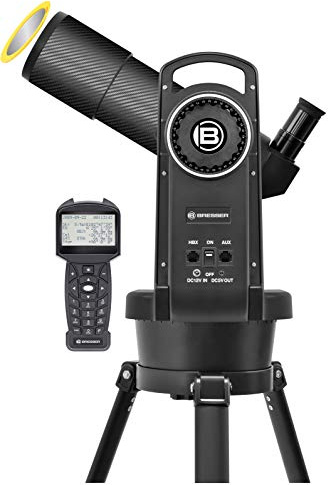 Bresser Refraktor Teleskop 80/400 automatiskt Goto-teleskop med datorstyrning via handbox och högkvalitativt objektiv-solfilter, inklusive stativ och omfattande tillbehör