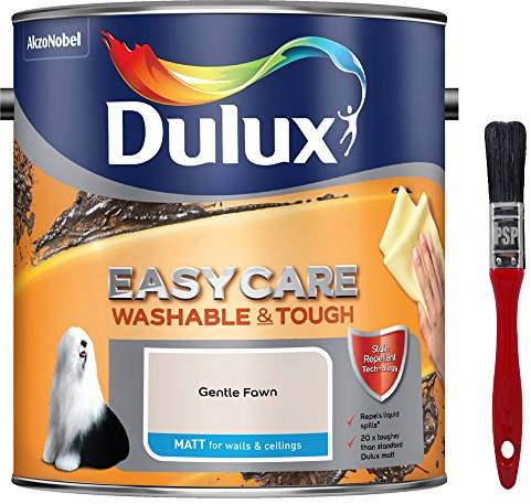 New 2017 Dulux Easycare Washable & Tough Matt Gentle Fawn 2.5L with Unique Stain Repellent Technology. Includes PSP Touch-up Brush.