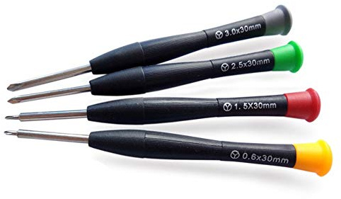 Lot de 4 tournevis Triwing Tripoint pour Nintendo Switch JoyCon, Wii, DS Lite, outils de réparation 0,6 mm 1,5 mm 2,5 mm 3 mm