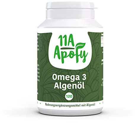 11A-Apofy | Omega 3 Algenöl | vegan | 250 mg DHA pro Tagesdosis | 120 Kapseln