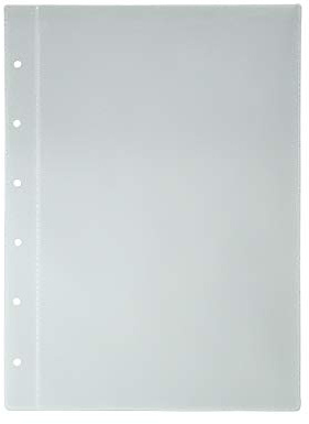10x Stammbuchhüllen für Urkundenformat (Innenmaß 130x200mm | Außenmaß 150x204mm) Milchig-Transparente Klarsichthüllen Prospekthüllen mit 6-Fach Lochung für Stammbücher, extra dicke Hüllen