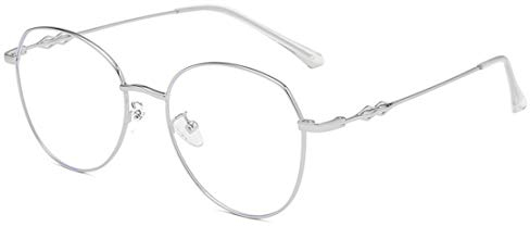 DAUCO Blaulichtfilter Brille Rund Computerbrille mit Blaulichtfilter ohne Sehstärke Anti-Blaulicht Gläser Brille PC Gaming Bluelight Filter Blue Light Blocking Glasses