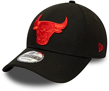 New Era Chicago Bulls NBA Pop Logo Black Red 9Forty Adjustable Snapback Cap