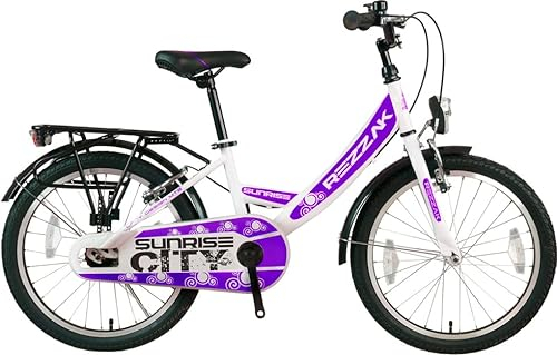 Rezzak 20 Zoll Mädchenfahrrad Kinderfahrrad mit Rücktrittbremse RH 33 Lila Neu -054