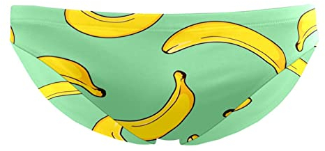 Badehose Herren, Herren Jammer zum Schwimmen,Cartoon gelbe Banane Tropische Frucht