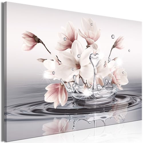 B&D XXL - Acrylglasbild Magnolie Zen Spa, Schlafzimmer, Wohnzimmer, modern | Hochwertige Leinwand, sofort aufhängbar, ideal fürs Wohn- oder Schlafzimmer, wasserfest und lichtecht, langlebig, stilvoll