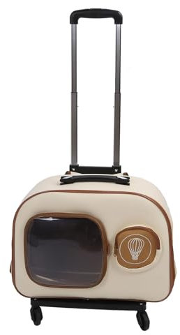 Luocute Katzen- und Hundetransporter mit Rädern, 360° Rollender Haustiertransporter, Trolley, Tragbarer Hunde-Reisetaschentransporter mit Rollen für 12,5 Kg Schwere Haustiere, Reisen,