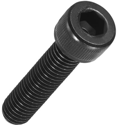 Kozelo 10 Stück Zylinderschrauben mit Innensechskant - [M8-1,25 x 35mm] Schrauben Kohlenstoffstahl Schwarzoxid DIN 912 Vollgewinde Innensechskantschraube für Industrielle Mechanischen