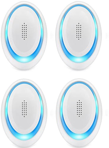 Ultrasonic Pest Repeller(4 Packs), Electronic Mouse Repeller Plug in Bug Repellent for Indoor Pest Control for Mice, Mosquitoes, Spiders, Cockroaches, Ants, Flea, Vermin Harmless to Pets and Human