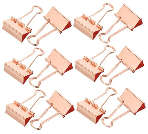 HAPINARY 24St Büroklammer bürotisch zubehör büroartikel Papierclip-Set schulzeug school supplies papierorganiser büromaterial office supplies schulmaterial metallclips bürogadges Binderclip
