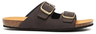 Scholl Didier, Sandali Uomo, 2 cinturini, Marrone Scuro, 43 EU