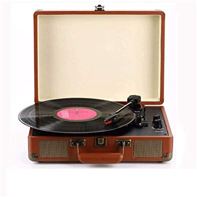 MRKU Tourne-Disque Vinyle sans Fil pour disques vinyles Tourne-Disque Portable Tourne-Disque Tourne-Disque Support USB SD Lecteur de Vinyle