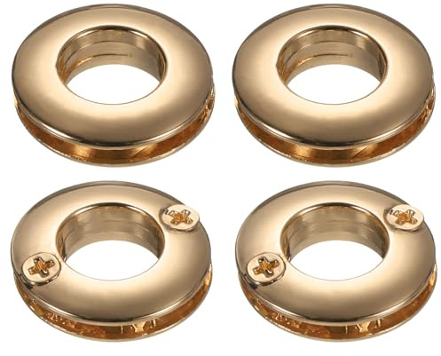 QUARKZMAN Anelli a Vite in Lega di Zinco Occhielli 10,6 mm Oro Chiaro 4Pz | Anelli a Vite in Metallo, per Occhielli per Maniglia a Anello per Tende Borsa Connettore Accessori Borsa