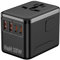 Adaptador Enchufe Universal, Enchufe Universal Viaje con 2 USB y 2 USB C, Adaptador de Viaje, Compatible con EE. UU., UE, Japón, Reino Unido, Australia, México y 180+ países Negro
