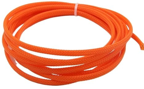 MDSIOKHJ Kabelschlauch 2m Isolierte Geflechtschlauch 2/4/6/8/10/12/14/16/20/25/30/40mmHigh Dichte Draht Wrap Mantel Schutz Schwarz Rot Kabel hülse(Orange,8mm)
