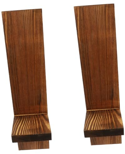 UTHCLO Porta Velas de Madera Rústicos para Pared Soportes de Cera Decorativos con Diseño Artesanal Adorno Vintage para Centro Mesa y Salón Soportes de Madera para Velas Cónicas
