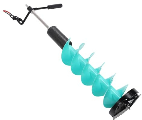 Luocute Kit Coclea per Trapano Ghiaccio in Lega di Alluminio in Lega 75 Cm Bitta per Trapano con Boccia di Pesca 8 Pollici 70 Cm per Strati di Ghiaccio Spessi di Acque Profonde