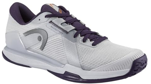 HEAD Sprint Pro 4.0 Men's Tennis Shoe, Light Grey/Purple Night, 12