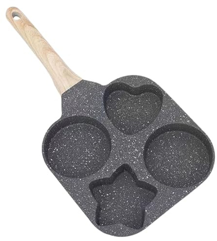 Eierformen zum Braten – 7,09 Zoll multifunktionale Eierform, abnehmbare mit Bakelit-Griff, Frühstückszubereiter aus Aluminiumlegierung für das Kochen in der Küche | Omelette-Sandwich, Herz, Ste