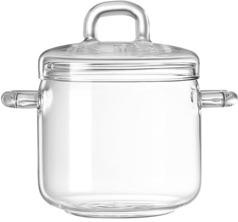 GALPADA Tazón de Vidrio con Tapa 700 Ml, Cuenco Calentable para Ensaladas y Postres, Frutero Transparente Resistente al Calor, Apto para Microondas y Lavavajillas, Uso en Cocina y Comedor