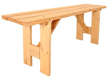 Len Mar.de Holzbank Gartenbank Parkbank Massivholz Holz-Gartenbank Terrassenbank GB-120