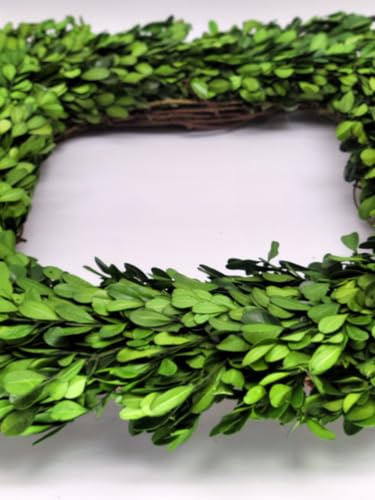 Preserved Boxwood Square Wreath - 17