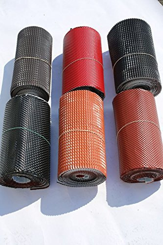 WANDANSCHLUSSBAND/KAMINANSCHLUSSBAND 3D STRUKTUR ALUMINIUM KAMINBAND Ziegelrot (RAL 8004)