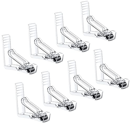 CZ Store - Tischdeckenklammern - 8ER-Pack - Transparente Esstisch-Stoffhalter, durchsichtige Federrock-Klammern - Zubehör für Picknick-Ausflüge, Gartenbuffets, Outdoor-Partys (8, Transparent)