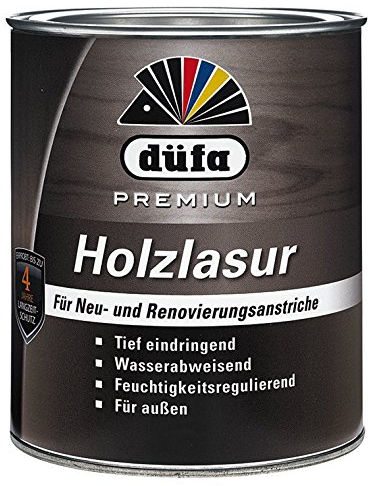 düfa Premium Holzlasur FARBLOS 2,5L Holzbeschichtung Schutzanstrich Dünnschichtlasur │ für Holzelemente im Außenbereich