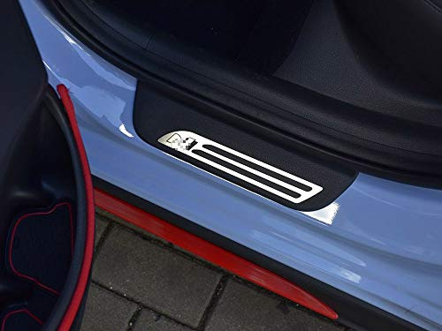 i30 N Rear Door Sills (internal side) for Hatchback and Fastback - 2pcs Custom Made Stainless Steel Car Scuff Panel Step Protector Guard Trim i30N Accessories