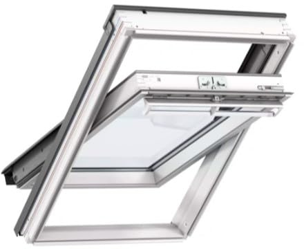 Velux Sparpaket SunProtectSolar - Dachfenster+Eindeckrahmen+Solar Rollladen (66 x 118 FK06, EDZ 0000 - für Ziegel bis 4,5cm)