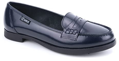 Mocasin Uni 483 College Marino Zapato Castellano Adolescentes NIÑA Uniforme Escolar Resistentes E Impermeables - Marino, 36