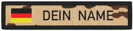 BW Tropentarn Namenschild Patch mit Namen Bundeswehr ISAF Tropen Aufnäher #25317