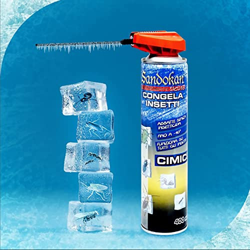 Spray Congela Insetti Sandokan, 400ml Repellente Insetticida Naturale Made In Italy