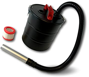 Kibros Lot 3 bidons vide cendres aspirateur 20L 2 filtres et accessoires | Environ 20 litres, livré avec 2 filtres et accessoires, cendres de cheminées barbecue, facile rapide efficace.
