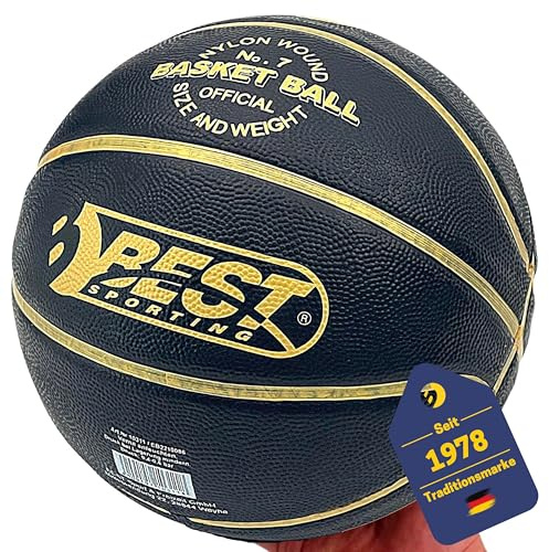 BEST SPORTING Basketball, Größe 7, Grip-Oberfläche & offiziellem Gewicht – unterschiedliche Designs, unaufgepumpt, Outdoor geeignet