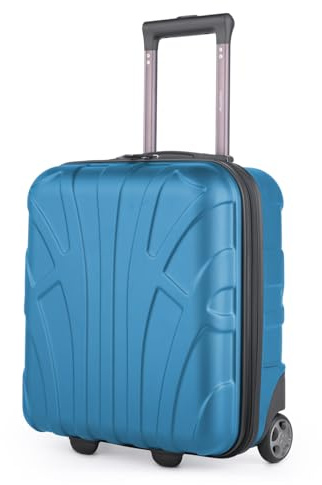 Suitline Trolley Cabine underseat 45 x 36 x 20 cm ABS Rigide 30 L avec 2 Roues poignée télescopique Petit Bagage Cabine, Cyan