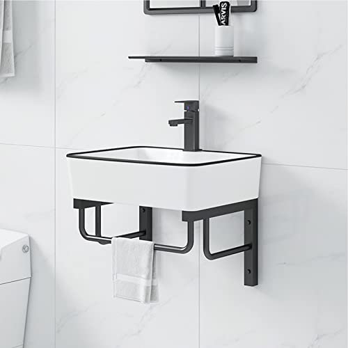 Spüle keramikspüle freistehende spüle ausgussbecken mit armatur spülbecken weiss Ein Waschbecken mit Kosmetikspiegel auf kleinem Raum eignet sich für Badezimmer und Außengärten ( Color : White , Size