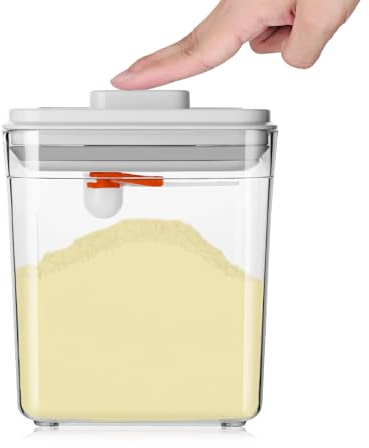 DUOJIN 1700ML Milchpulver Spender, Tragbare Milchpulver Aufbewahrung Behälter mit Löffel Versiegelter PulverbehäLter zur Aufbewahrung Von Milchpulver und Lebensmitteln(1700ML)